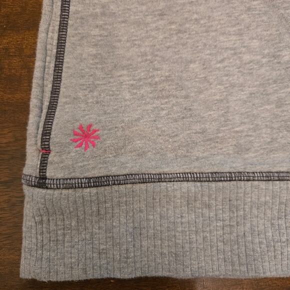 Athleta Women's Funnel Neck Hoodie Light Gray Heather Size M - Picture 3 of 9